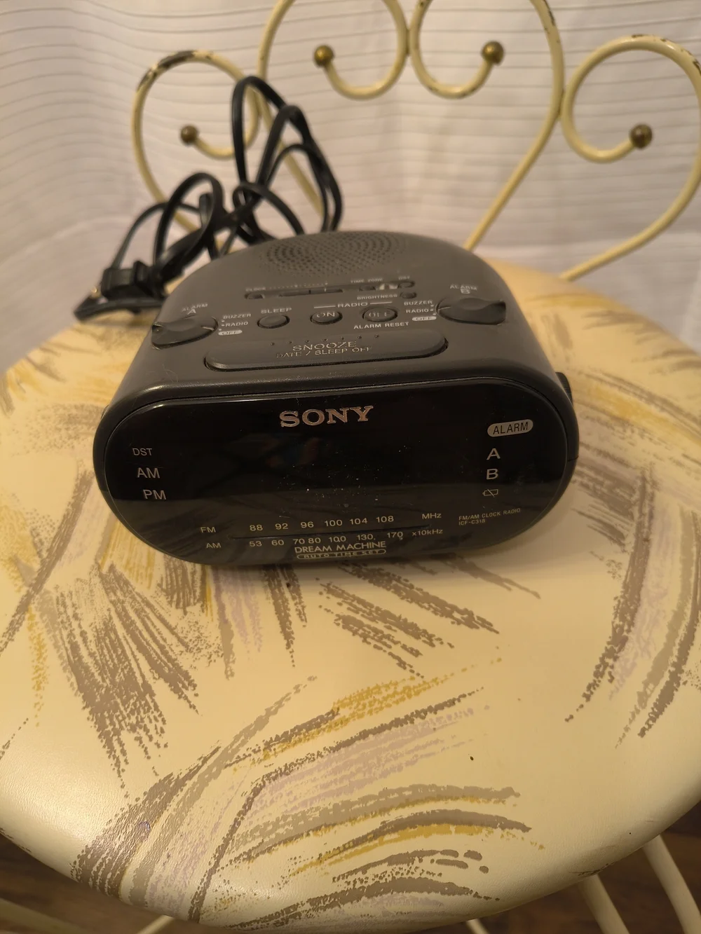 Sony Black AM/FM Alarm Clock Radio